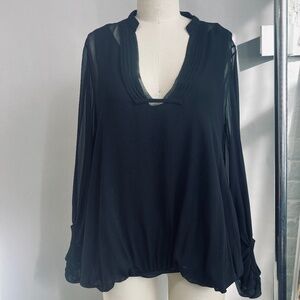 DVF Silk chiffon two layer evening blouse